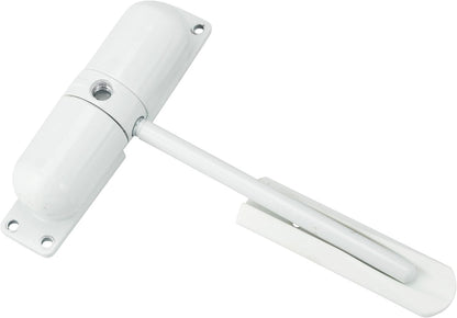 Burg Wachter Spring Loaded Adjustable Auto Closing Door Closer | Home & Commercial | White.