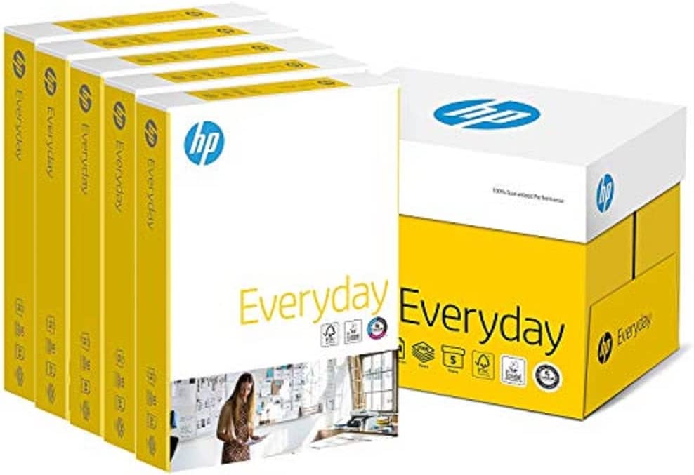 HP Everyday A4 Paper | White | Multi Purpose Paper | 75gsm | 2500 Sheets | 5 Reams