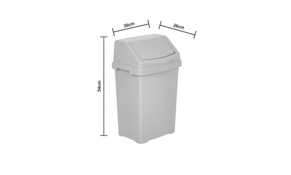 Wham Casa 25 Litre Swing Bin Silver/Grey