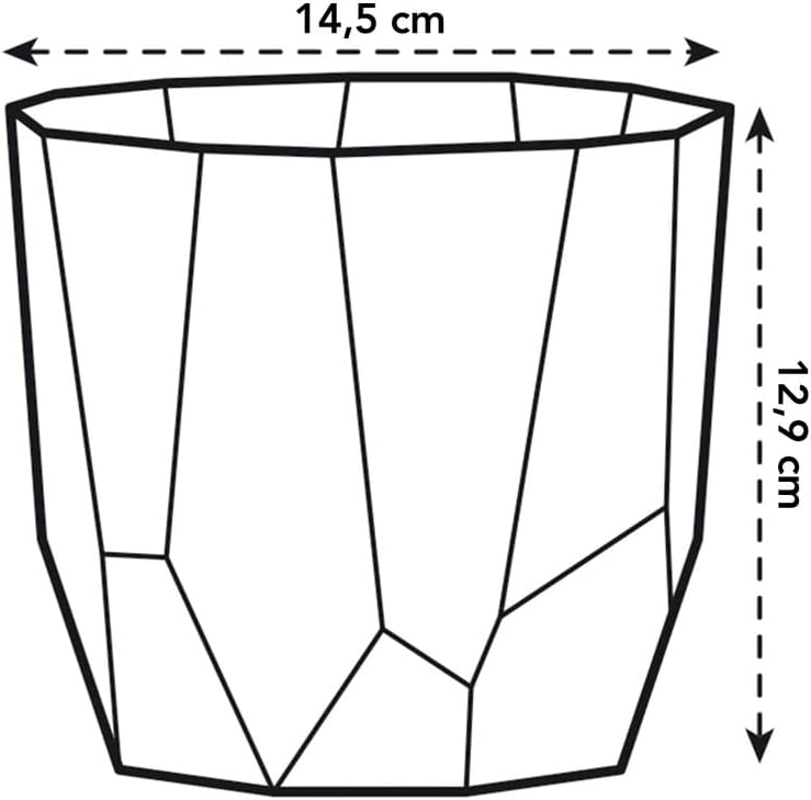 Elho b.For Rock Contemporary Plant Pots 14cm LIVING BLACK