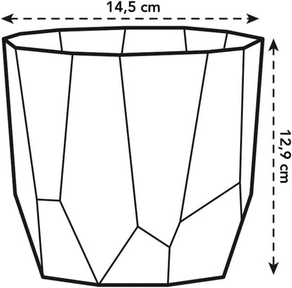 Elho b.For Rock Contemporary Plant Pots 14cm LIVING BLACK