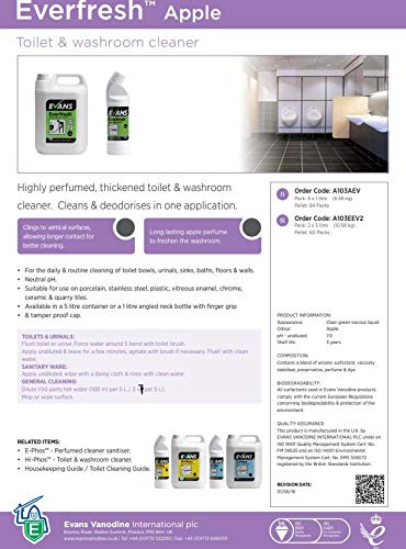 Evans Vanodine Everfresh Apple Toilet Cleaner 1 Litre