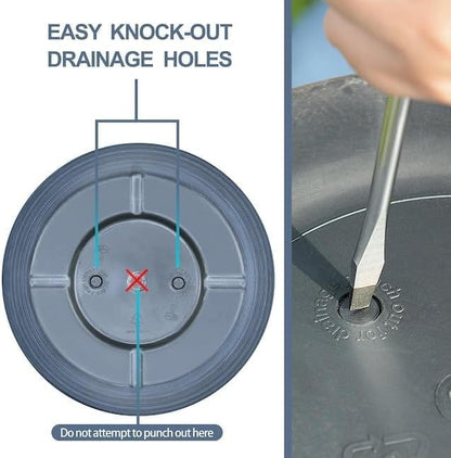Fixtures Half Barrel Cask Grey 40cm x 27cm Medium Planter