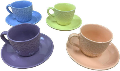 Fixtures Colours Espresso Cup & Saucer 9 Piece Set