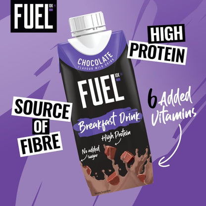 Fuel 10K Chocolate High Protein Breakfast Drink 8x330ml