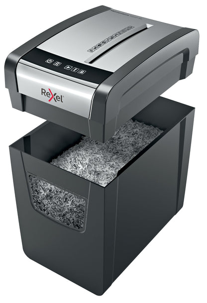 Rexel Momentum X410-SL Slimline Cross Cut Shredder 23 Litre 10 Sheet Black 2104573