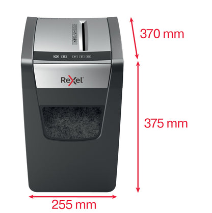Rexel Momentum X410-SL Slimline Cross Cut Shredder 23 Litre 10 Sheet Black 2104573