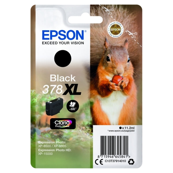 Epson 378XL Black Photo HD Inkjet Cartridge C13T37914010