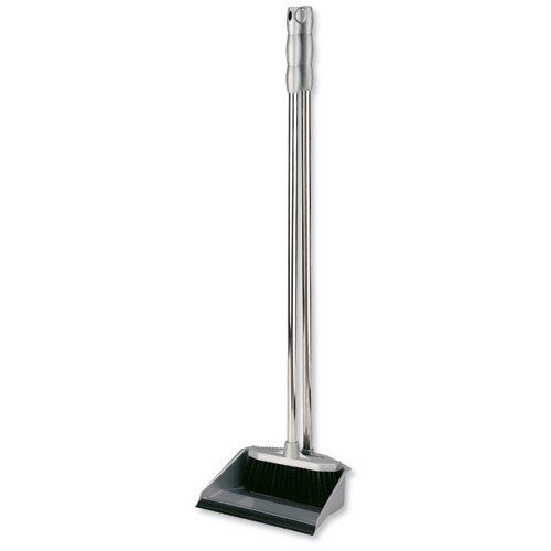 Addis Long Handled Dustpan and Brush Set Metallic 501043