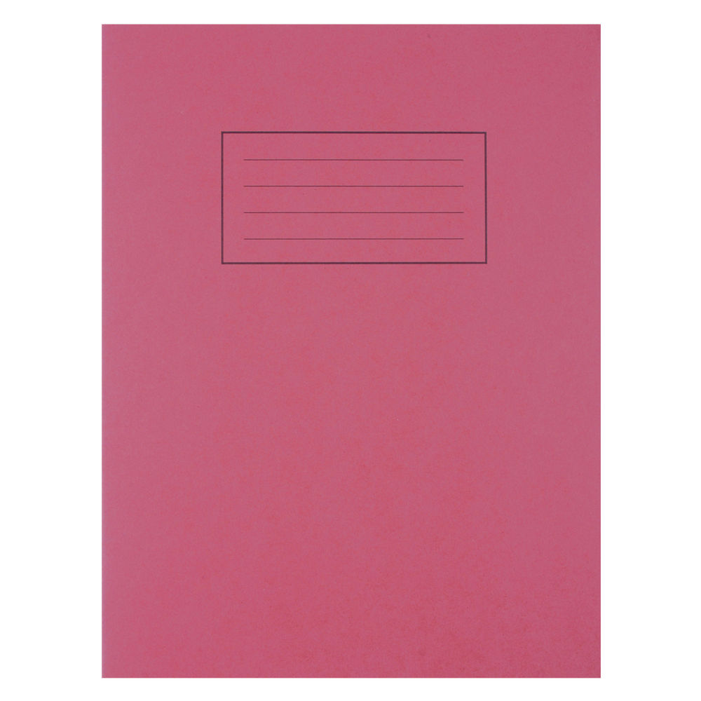 Silvine 229x178mm Red Exercise Book Ruled & Margin 80 Pages Pack of 10 - UK BUSINESS SUPPLIES