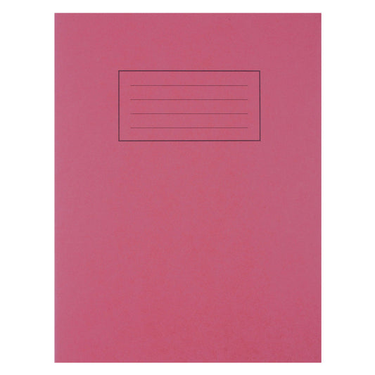 Silvine 229x178mm Red Exercise Book Ruled & Margin 80 Pages Pack of 10
