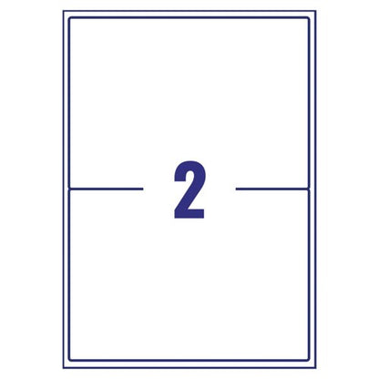 Avery Inkjet Label 199.6x143.5mm 2 Per Sheet Wht (Pack of 200) J8168-100
