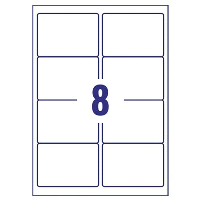 Avery Laser Label 99.1x67.7mm 8 Per Sheet Clear (Pack of 200) L7565-25