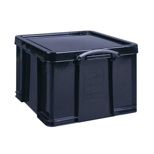 Really Useful 42 Litre Recycled Plastic Storage Box Black 42BKR