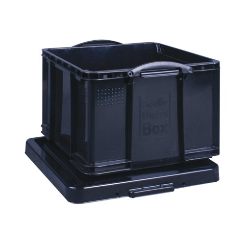Really Useful 42 Litre Recycled Plastic Storage Box Black 42BKR