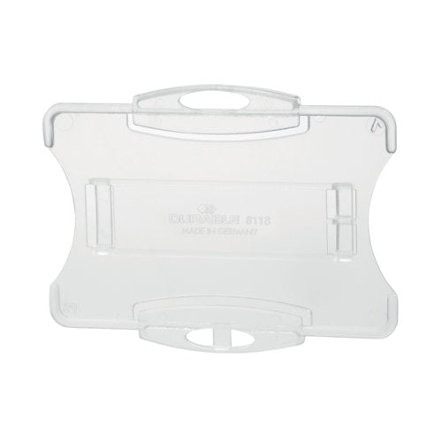 Durable Security Pass Plastic ID Card Holders for Lanyards Clear (Pack of 10) 891819