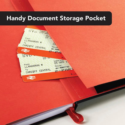 Black By Black n Red Casebound Notebook 90gsm Ruled and Numbered 144pp A5 Ref 400033673