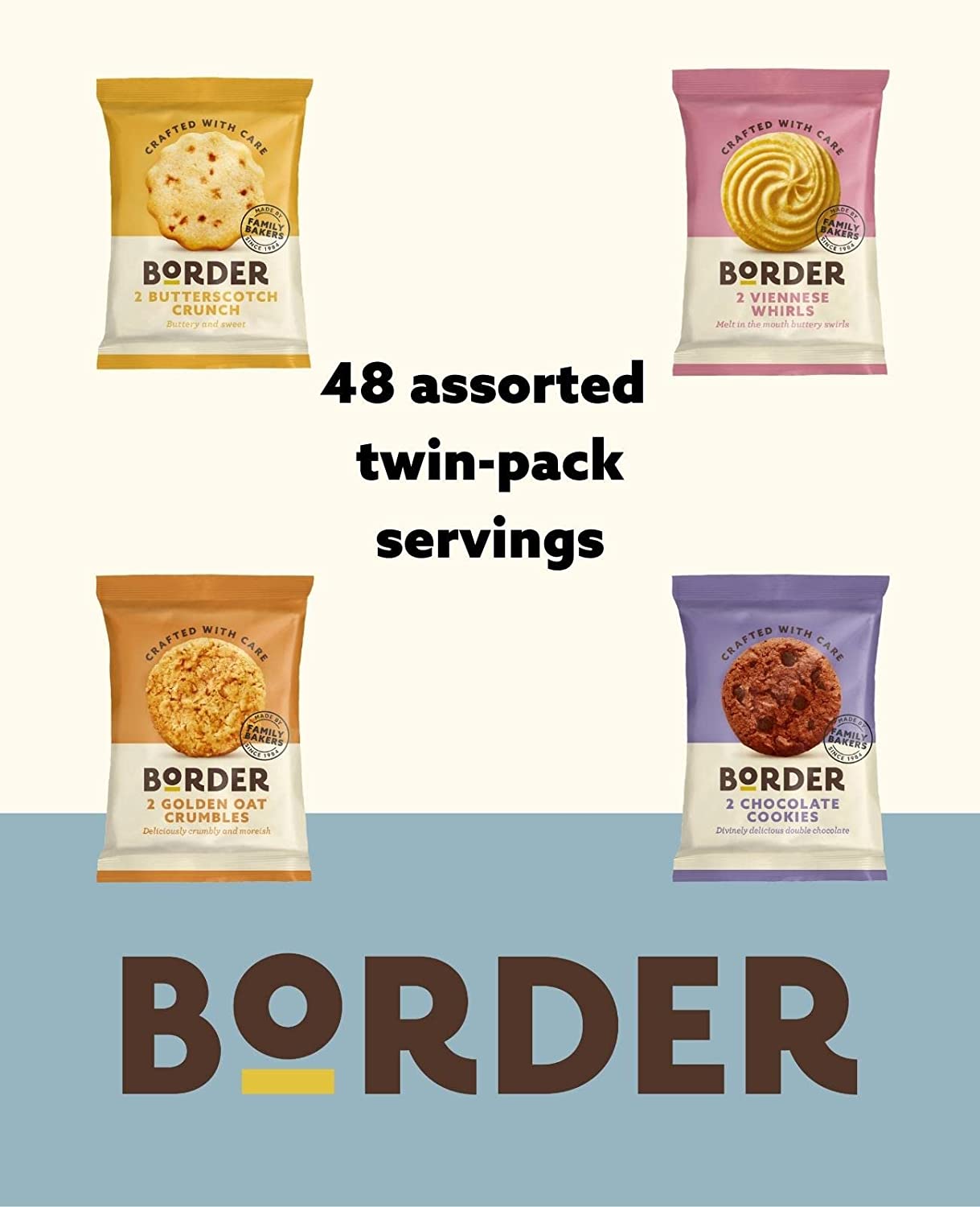 Border Biscuits 48 Luxury Mini Packs (4 Varieties)