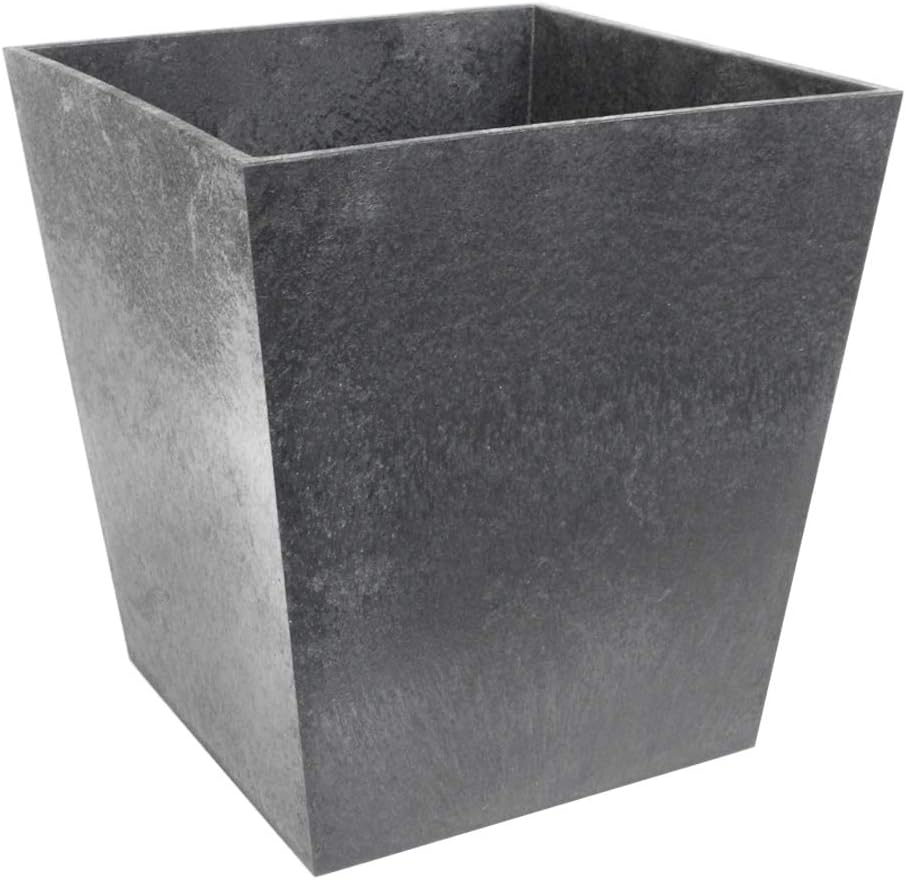 Primeur Eco Garden 33Cm Sonata Recycled Rubber Plant Pot Steel Grey