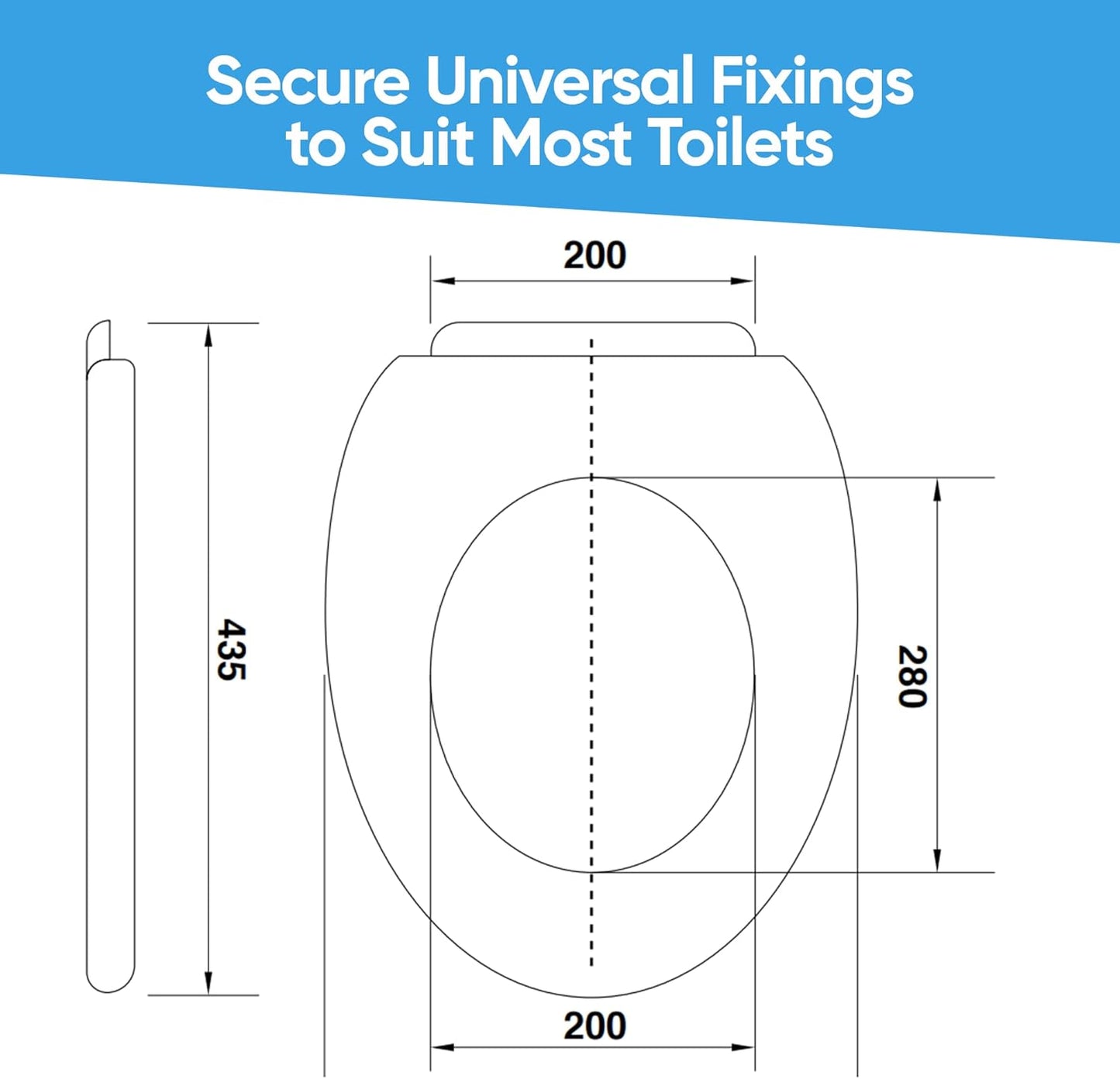 Blue Canyon Contract Thermoplastic Toilet Seatsoft Close Toilet Seat White