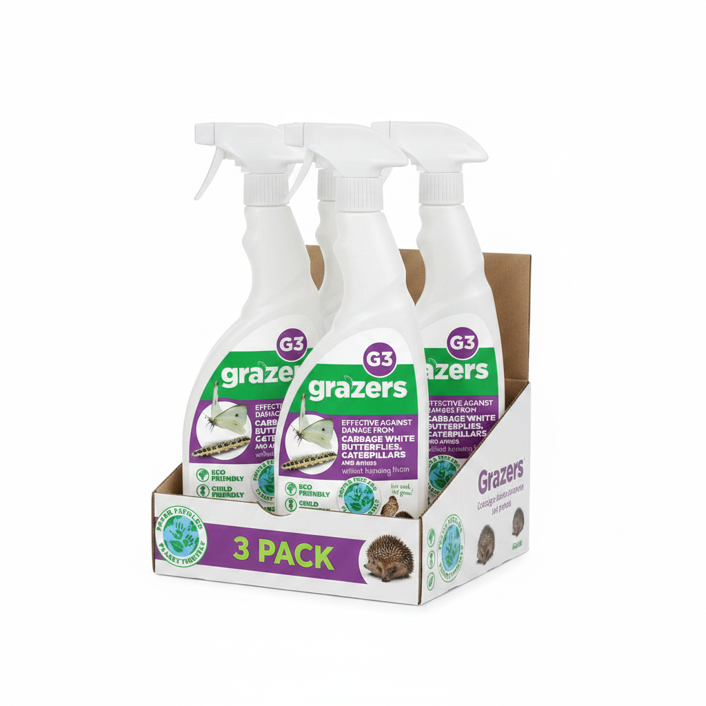 Grazers Cabbage White Butterflies, Caterpillars & Aphid | Ready To Use | 1 x 750ml Spray