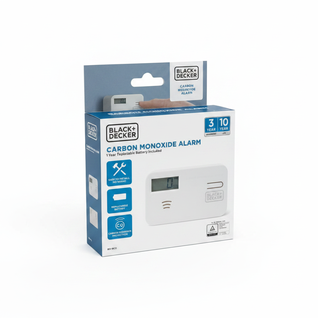 BLACK+DECKER Carbon Monoxide Alarm and Detector with LCD Screen