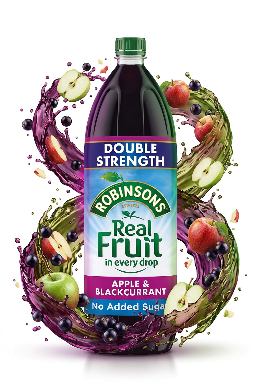 Robinsons NAS Double Concentrate Apple and Blackcurrant 1.75L