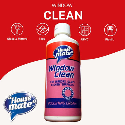 House Mate Window Clean 500ml  | Streak-Free Glass Cleaner for Crystal Clear Windows