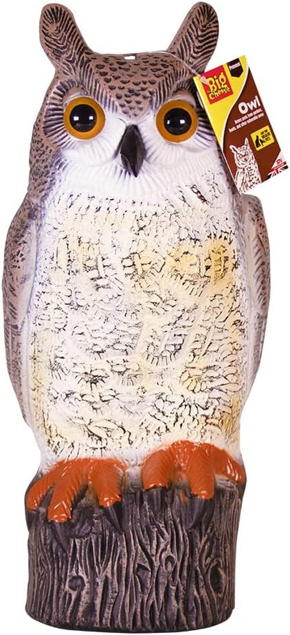 The Big Cheese Long Eared Owl Realistic Decoy Deterrent, Scares Birds From Gardens And Buildings