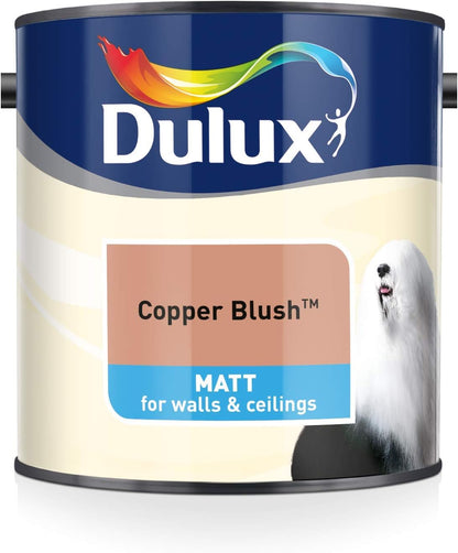 Dulux Matt Emulsion Paint For Walls And Ceilings - Copper Blush 2. 5 Litres