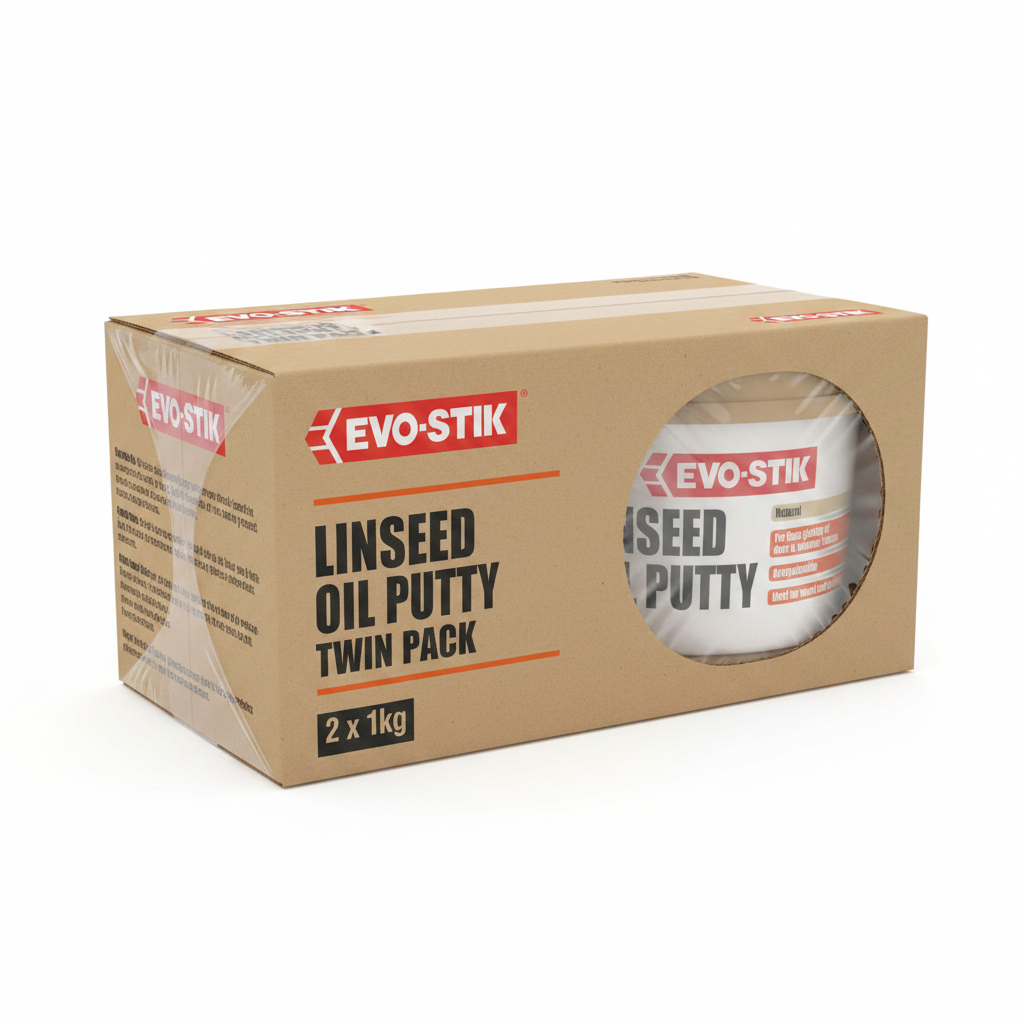 EVO-STIK Linseed Oil Putty | For wood and Metal | 1 kg Tub