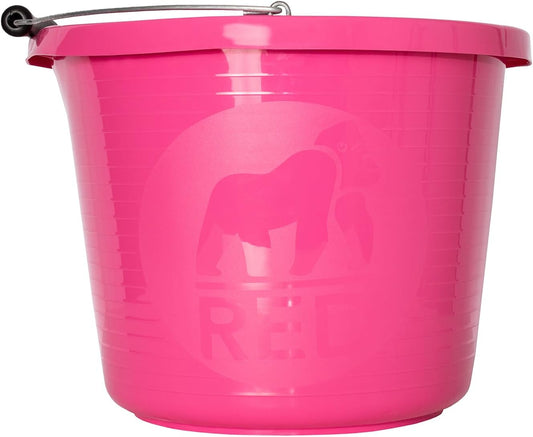 Red Gorilla Premium Builder's Bucket | 14 litre, 3 Gallon | 1 x Pink