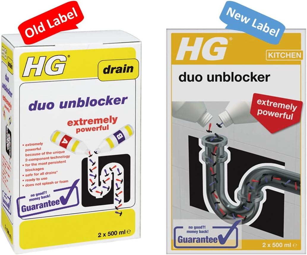 HG Drain Duo Extremely Powerful Unblocker 2x500ml
