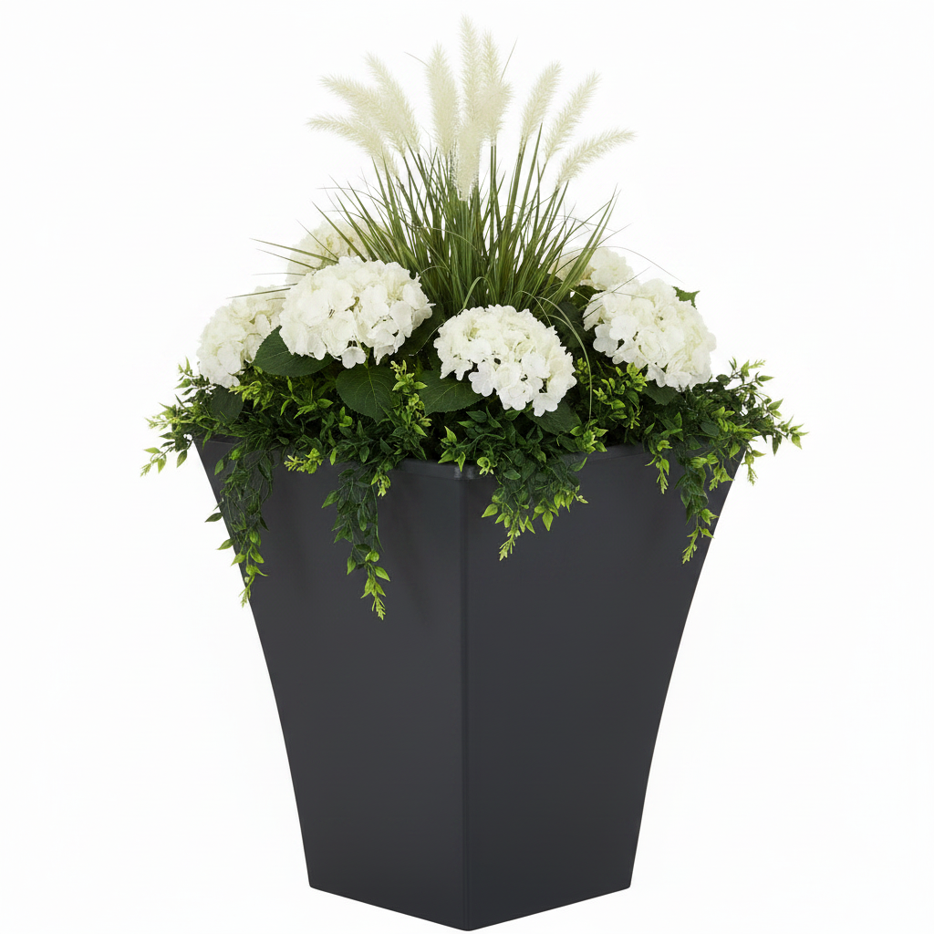 Wham Black Square Metallica Pot 28cm H308