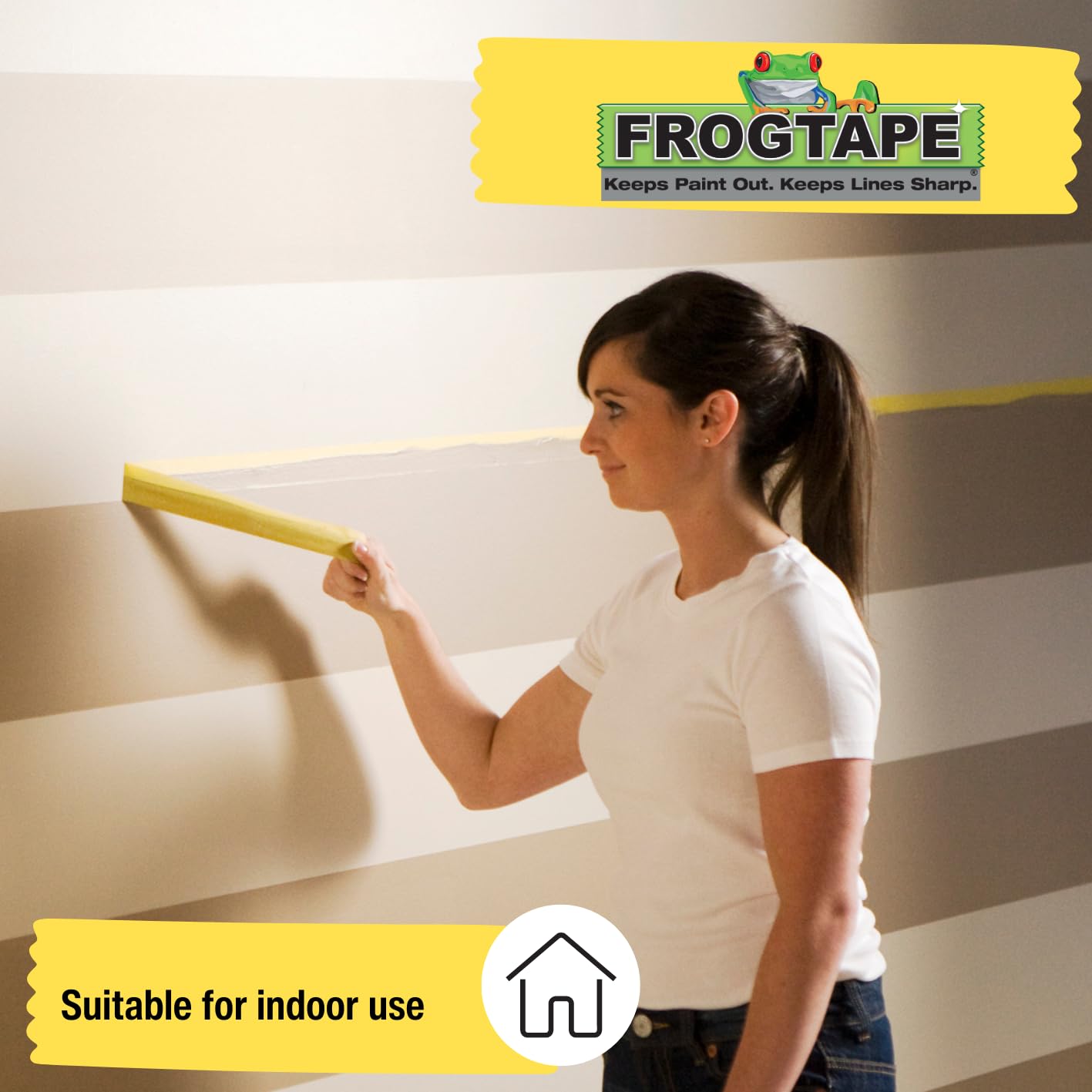 Frog Tape Yellow | Delicate Surface Painters Masking Tape | 48mm X 41.1M Roll