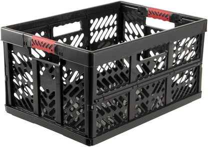 Keeeper Extra Strong Folding Box with Soft-Touch Handles, 54x37x28 cm, 45 Litre, Ben, Graphite Grey