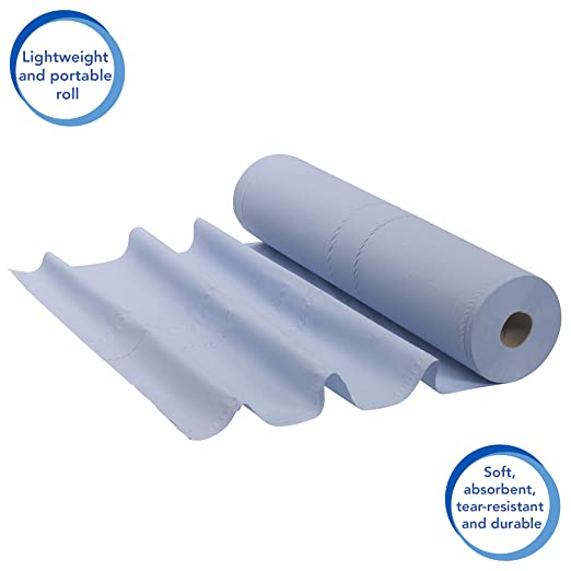 Janit-X 20" 40m, Blue 2 Ply Hygiene Couch Roll - UK BUSINESS SUPPLIES
