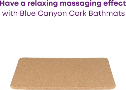 Blue Canyon Natural Cork Bath Mats, Eco-Friendly Durable Wooden Non-slip Bathroom Accessory