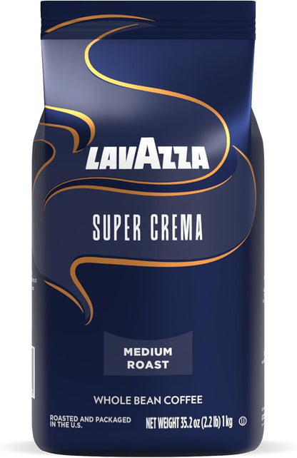 Lavazza Super Crema Whole Bean Espresso Coffee 1kg {5% Discount Eligible}