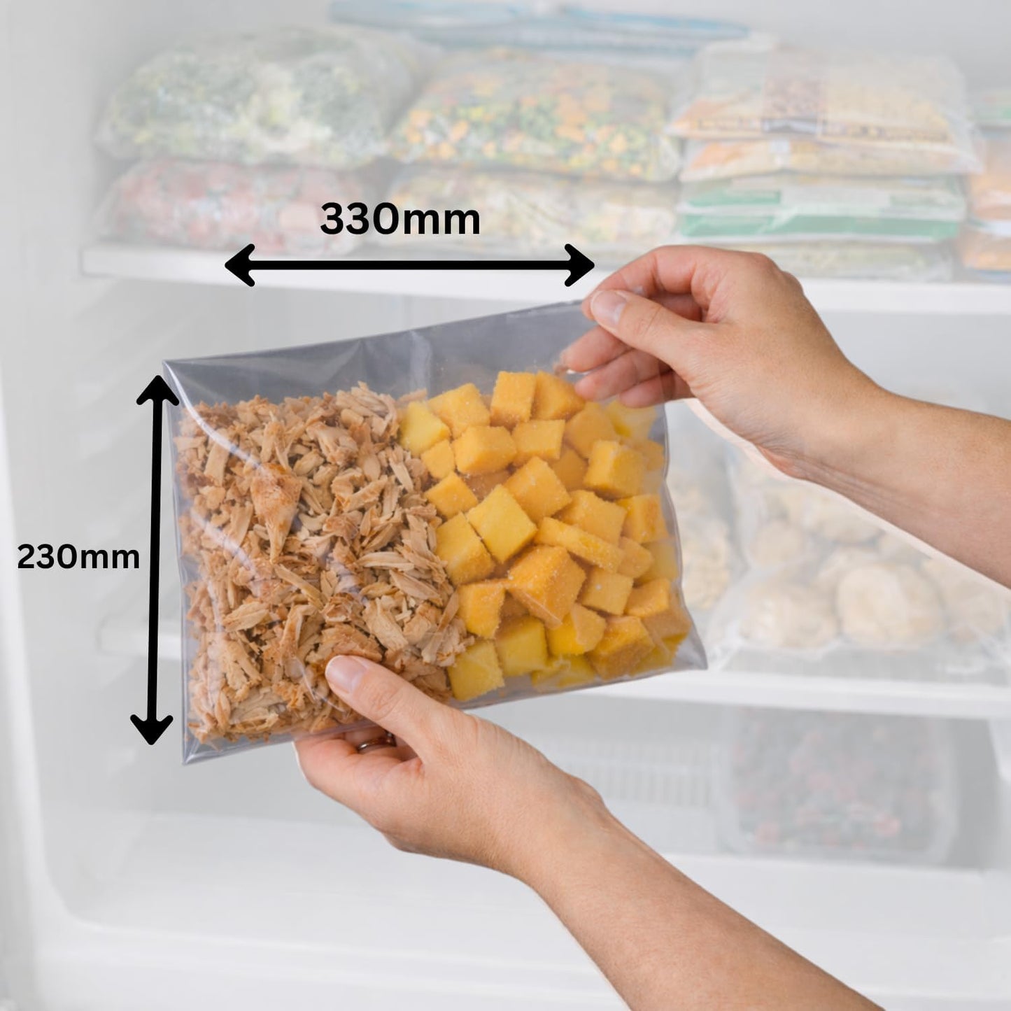 Caroline High Quality Freezer Bags | 20 Per Bag | 229mm x 330mm | Code 1121 | 1 x 20