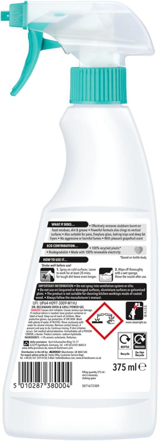 Dr Beckman Oven & Grill Power Gel 375ml