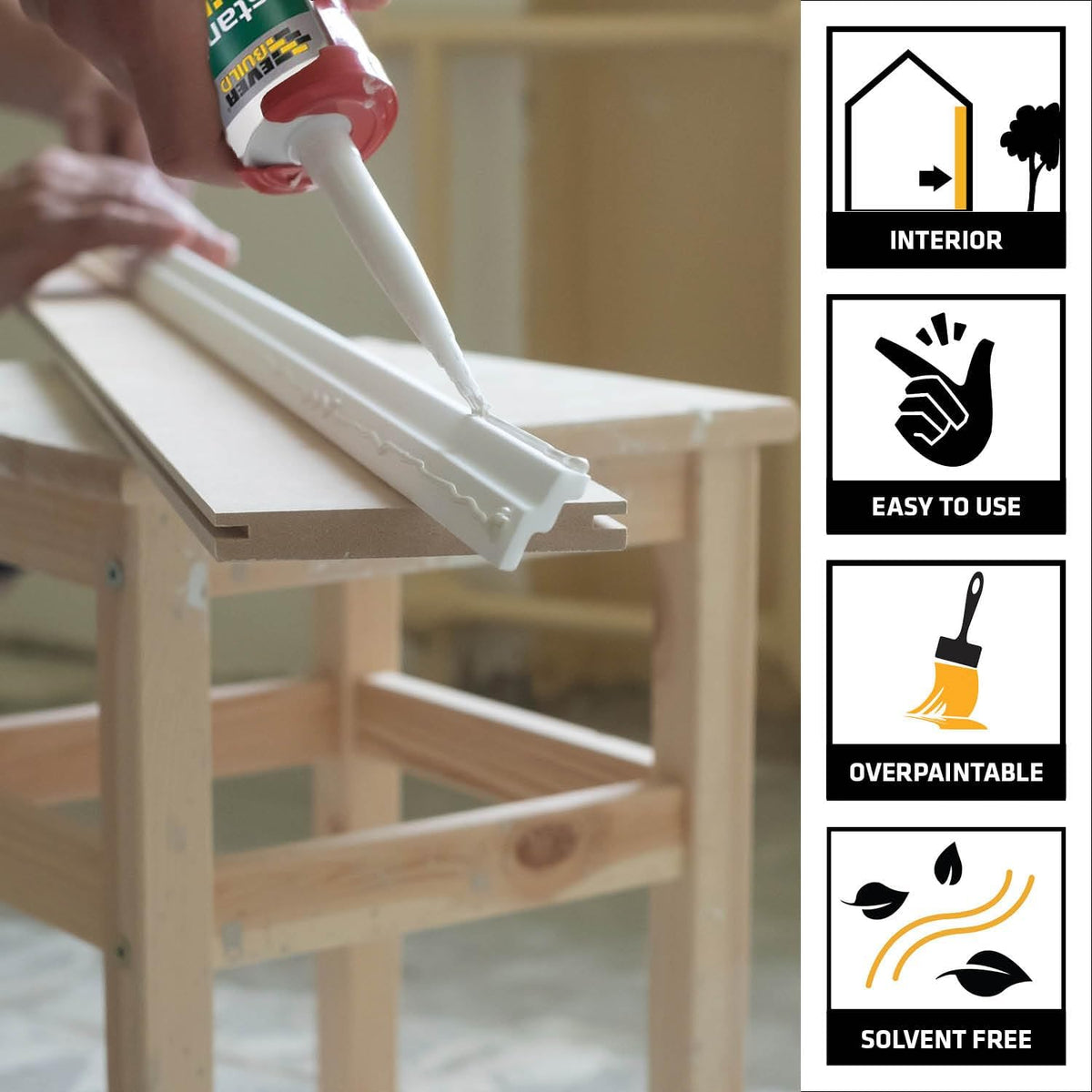 Everbuild Instant Nails Adhesive Cartridge | White | 290ml Cartridge