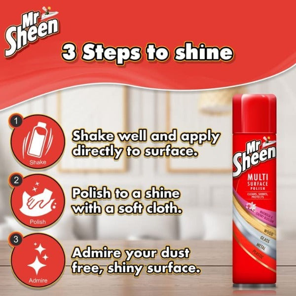Mr Sheen Multi Surface Polish Aerosol Professional 250ml 3175247 - UK BUSINESS SUPPLIES