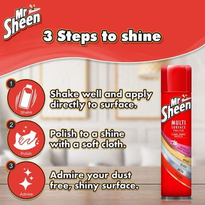 Mr Sheen Multi Surface Polish Aerosol Professional 250ml 3175247 - UK BUSINESS SUPPLIES