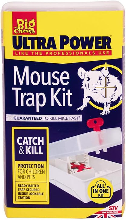 The Big Cheese Ultra Power Ready-Baited Mouse Trap Kit, White