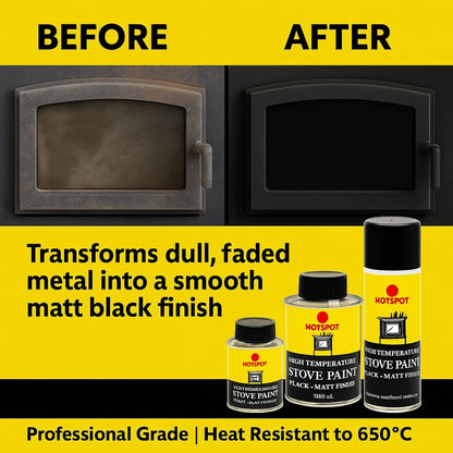 Hotspot Stove Paint Matt Black 250ml Aerosol