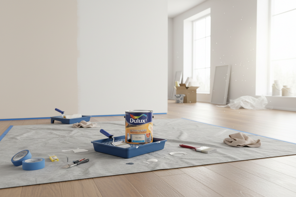 Dulux Easycare Washable & Tough White cotton Matt Wall & ceiling Emulsion paint, 2.5L