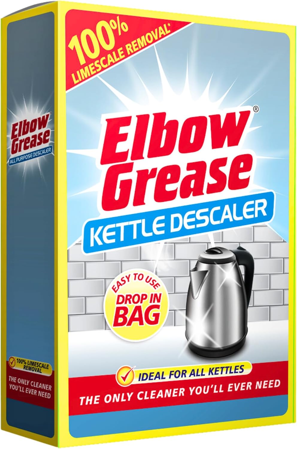 Elbow Grease Kettle Descaler | Up to 100% Limescale Removal | Suitable For All Kettles | 1 Drop In Bag