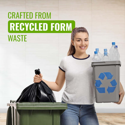 Ecobag  Eco-Friendly Wheelie Bin Liners | Capacity 240L | 18 Microns | 10 Pack Roll