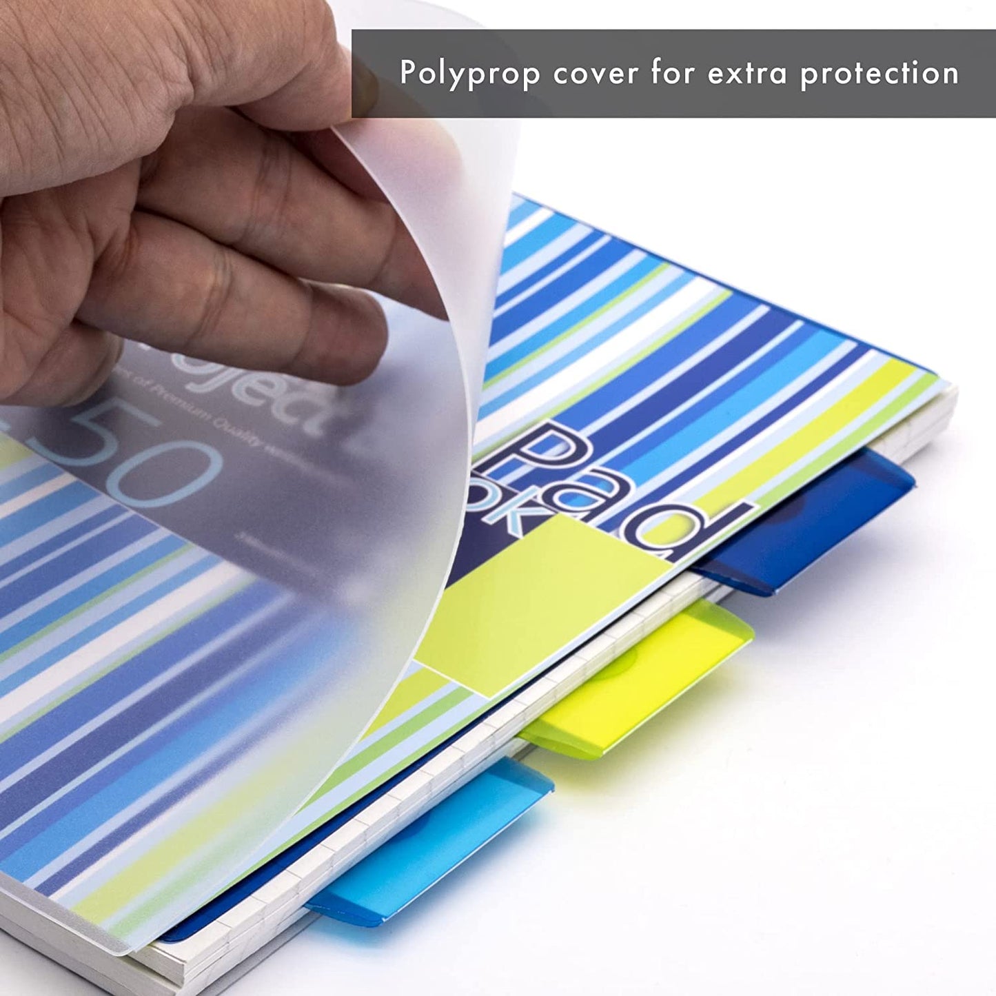 Pukka Pad Stripes Polypropylene Project Book 250 Pages A5 Blue/Pink (Pack of 3) PROBA5